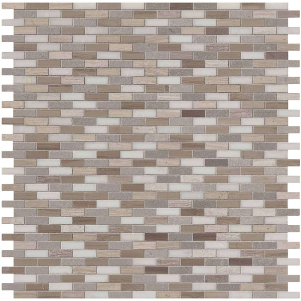 Msi Arctic Storm 12 In. X 12 In. Honed Marble Mesh-Mounted Mosaic Floor And Wall Tile, 10PK ZOR-MD-0127 - main